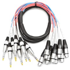 Male or Female XLR to TRS 1/4″ Audio Snake Cable – 4, 8, 16 Channel – 5′ to 20′