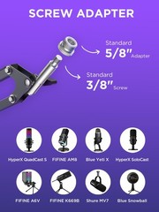 InnoGear Adjustable Mic Stand for Blue Snowball and Blue Snowball iCE Suspens…