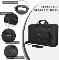 Lightweight DJ Equipment Case for Pioneer and Numark Controllers – Black Design