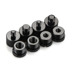 8X Mic Thread Screw Adapter Set 3/8 Female To 5/8 Male, 5/8 Female To 1/4 Male