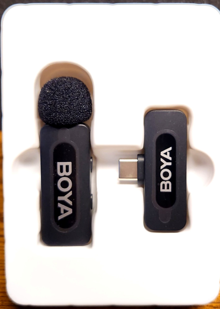 BOYA BY-V10 Wireless Lavalier Microphone USB-C Android Clip on Mic