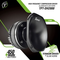 (2) TIMPANO AUDIO TPT-DH2000 450W 8 OHM 2″ EXIT ALUMINUM HORN + TITANIUM DRIVER