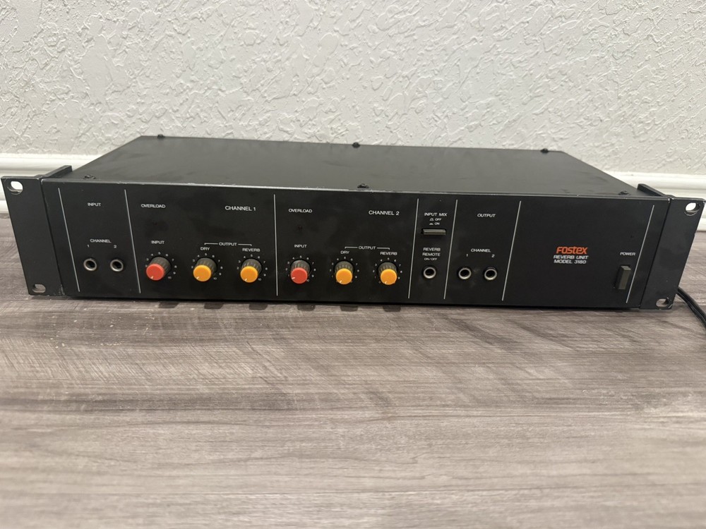 Fostex 3180, Tabletop Version, Reverb Unit, 2 Channel Spring Reverb, Vintage