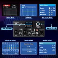 PRORECK 900EX 2000W Peak Line Array PA System, 12″ Subwoofer with Built-in DSP