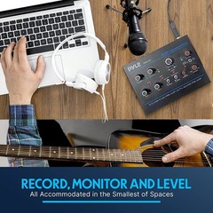 PylePro PMUX6 Pro Usb Audio Interface With Mic/Line