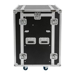 14U PA DJ Rack DJ Cabinet with 2 Table Tops Network Pro Stereo Rack with 4 Wheel