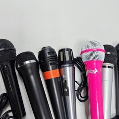 Lot of 15 Wired Microphones – Various Models & Colors, Used