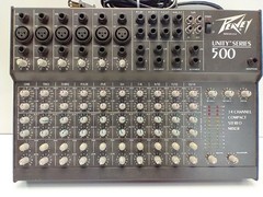 Peavey Unity Series 500 Mixer – 14 Channel Compact Stereo Mixer Black USA Made