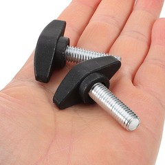 10Pcs Durable Mic Clamp Screws for Mic Stand Black PP Steel Adjustable Clamp