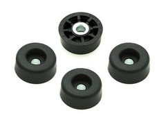 20 ROUND RUBBER FEET BUMPERS 1/2 H x 1 W RADIO AMPS / MADE IN USA / FREE S&H
