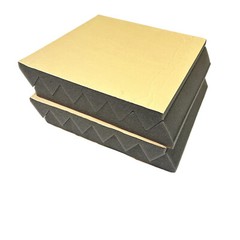 4 PK Black Premium Self Adhesive Glue Acoustic Foam Tiles 12x12x2 Soundproofing