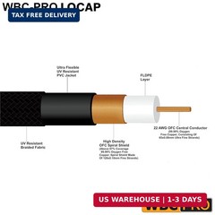 1.5 Foot RCA Cable Pair – WBC-PRO-LOCAP Low-Capacitance (14pF/ft) 22 AWG Ultra-S
