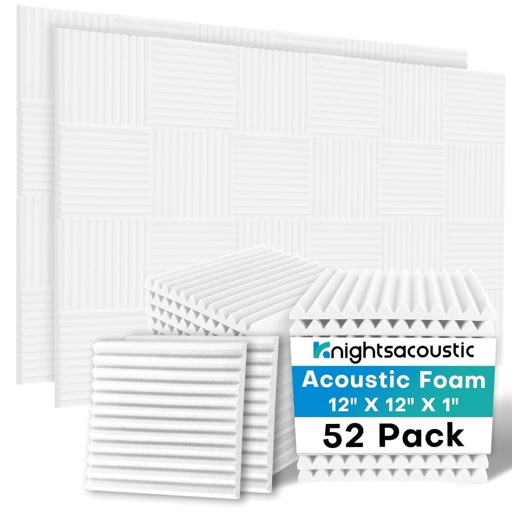 52 Pack Acoustic Foam Panels, 1 X 12 X 12 Inches Sound Proof Foam Panels for …