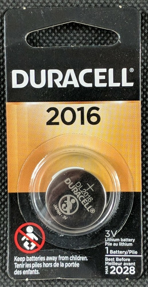 Duracell 2016 CR2016 3V Lithium Coin Cell Battery For Car Key Remote Camera New