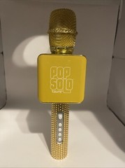 Pop Solo Tzumi Wireless Bluetooth Gold Bling Microphone Working