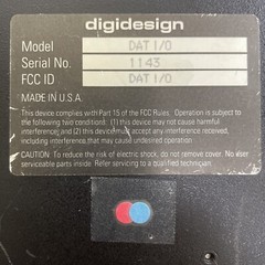 DIGIDESIGN DAT I/O Sound Tools Digital Interface! *With Power Cord!