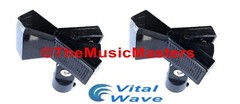 2X MICROPHONE SPRING CLIP Karaoke DJ PA Tripod Boom Stand Mic Holder Clamp Mount