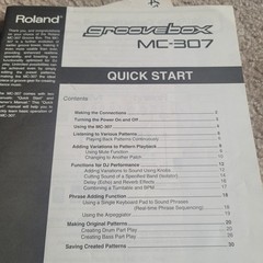 Roland MC 307 Groovebox Mannual & Quick Start OEM 242pg 808 909 Drum Machine