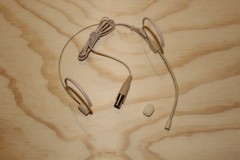 Beige Headset Microphone w/ Double Earhook for Shure Wireless *NEW*