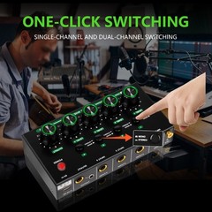 Professional 4 Channel Auditory Mixer With Adjustable Level Control For Studio