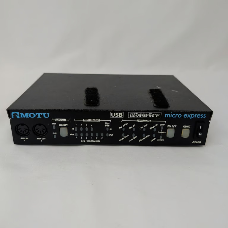MOTU micro express USB MIDI Interface 4×6 96 Channel SMPTE Timepiece Mac PC