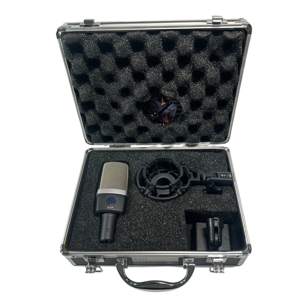AKG C214 Studio Condenser Microphone Recording Mic w/Case & Shock Mount 20dB