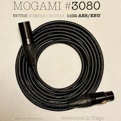 1–30ft Mogami 3080 Digital XLR 110Ω AES/EBU / DMX – Neutrik |Assembled in Tokyo