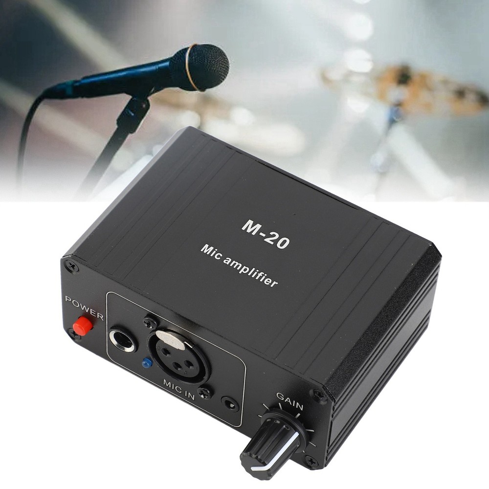 Microphone Preamp High Gain 48V Power XLR Output Mic Preamplifier For
