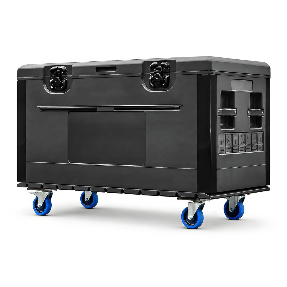 Heavy Duty ATA Cable Trunk Flight Case with Wheels – 44″ Event Gear Storage Box
