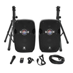 PRORECK Impact 10 PA Speaker System 800W Bluetooth DJ Karaoke Set w/ Stand Mic