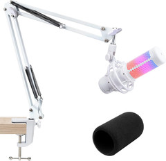 For Hyperx Quadcast S White Boom Arm – White Mic Arm Compatible with Hyper X Qua