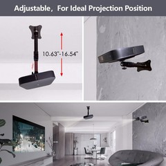 Mini Projector Ceiling Wall Mount Adjustable 10.6 inch – 16.5 inch, Black