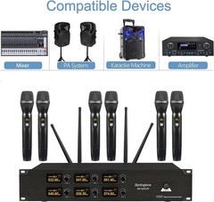 Berlingtone 6-Channel UHF Wireless Microphone System with 6 Handheld Microphones