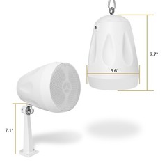 Sound Town 6-Zone 70V/100V Amp, 6 x Pendant Speakers, White(PAC180X6PD4W)