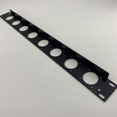 1U Single Space Rack Panel W/8 Large Speakon Cut Outs For NL8, NL4 W/ Lacer Bar