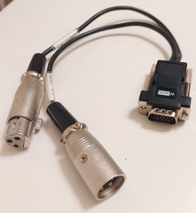 DB-15 15PIN to Dual XLR AES IN & OUT WAVES AUDIO 1FT CABLE Y PLUG FREE SHIPPING