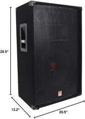 RSG15 Pair 15-In 1500-Watt Peak / 750-Watt RMS 3-Way Passive Dj/Pro PA Speakers,