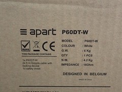 NEW Apart P60DT-W 6.5″ Two Way Pendant Loud Speaker, White (Z14)