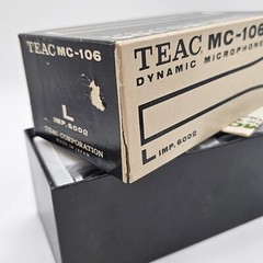 Vintage Teac MC-106 Dynamic Microphone With Box & Manual – Silver & Black