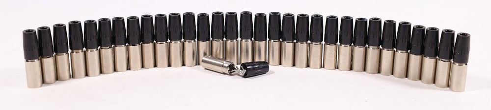 (Lot of 30) Mini XLR 3-Pin Male Microphone/Mic Audio Connectors