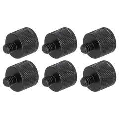 6 PCS Mic Stand Adapter M6 Female to 1/4 Male Thread Screw Adapter