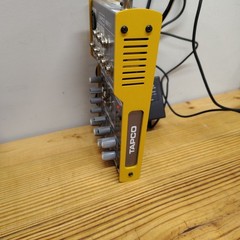 TAPCO Desktop Mixer, Yellow W/AC Adapter Mix50 Working