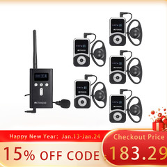 Retekess T130S Wireless Tour Guide System Microphone Transmitter 5 Receivers US