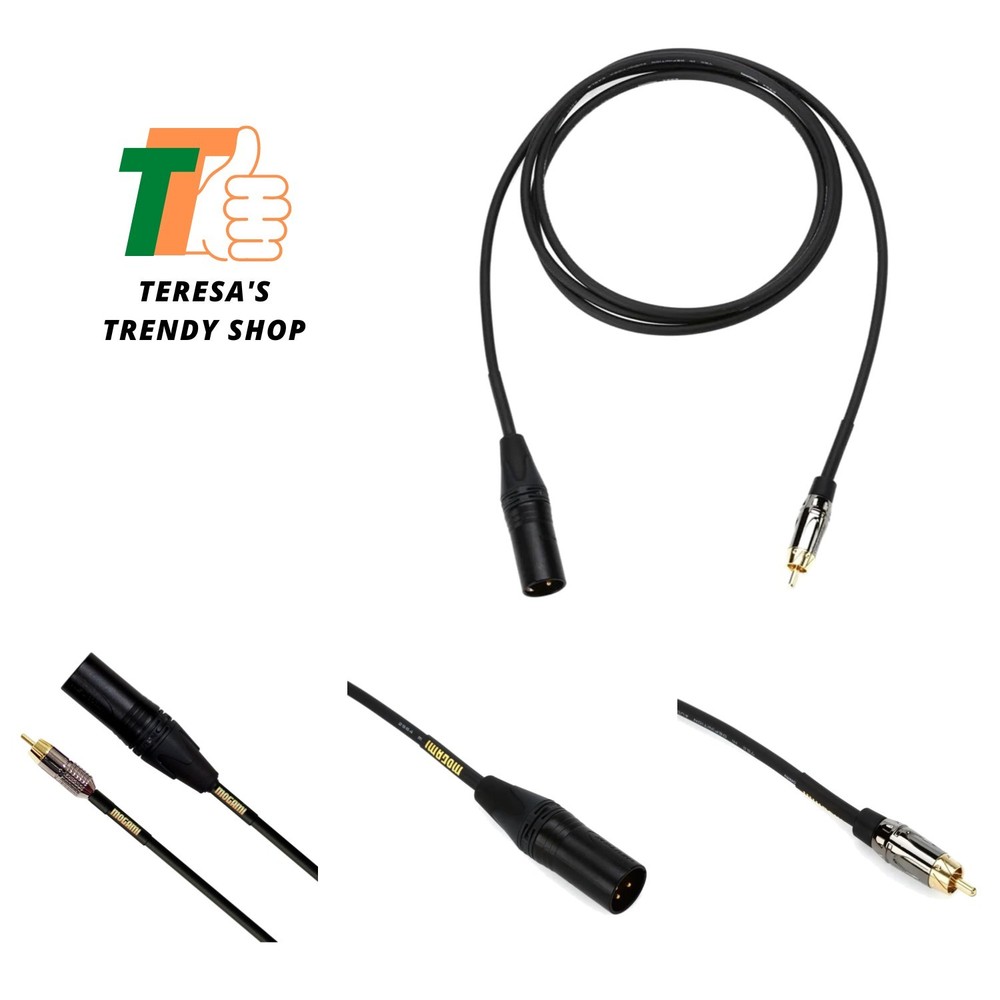 Unbalanced Audio Adapter Cable, RCA Male Plug to XLR-Male, Gold Contacts, Str…