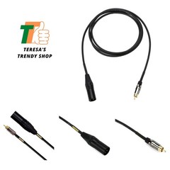 Unbalanced Audio Adapter Cable, RCA Male Plug to XLR-Male, Gold Contacts, Str…