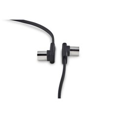 Rockboard Flat MIDI Cable – 60 cm (23 5/8″), Black , Angled Plugs