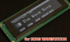 Korg Wavestation EX black LED LCD Display Upgrade Plug-and-Play No Soldering