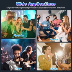 Wired XLR Microphone Dynamic Mic Karaoke Singing Studio Mics Handheld Microfono