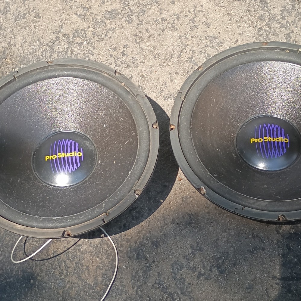 Pro Studio Wired Round Speaker Drivers Pair Black Pro Studio Model Speaker