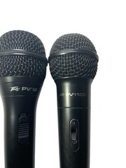 Peavey PV i2 & PV i100 Dynamic Cardioid Wired Microphone Bundle XLR Tested Pair